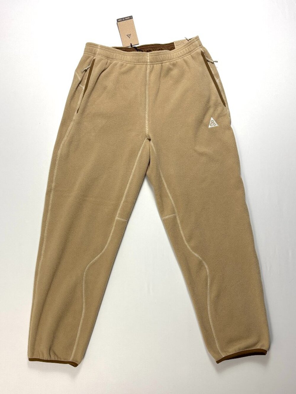 Nike Womens ACG Polartec Wolf Tree Pants Tan Sz M Fleece NWT New